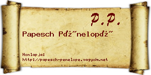Papesch Pénelopé névjegykártya